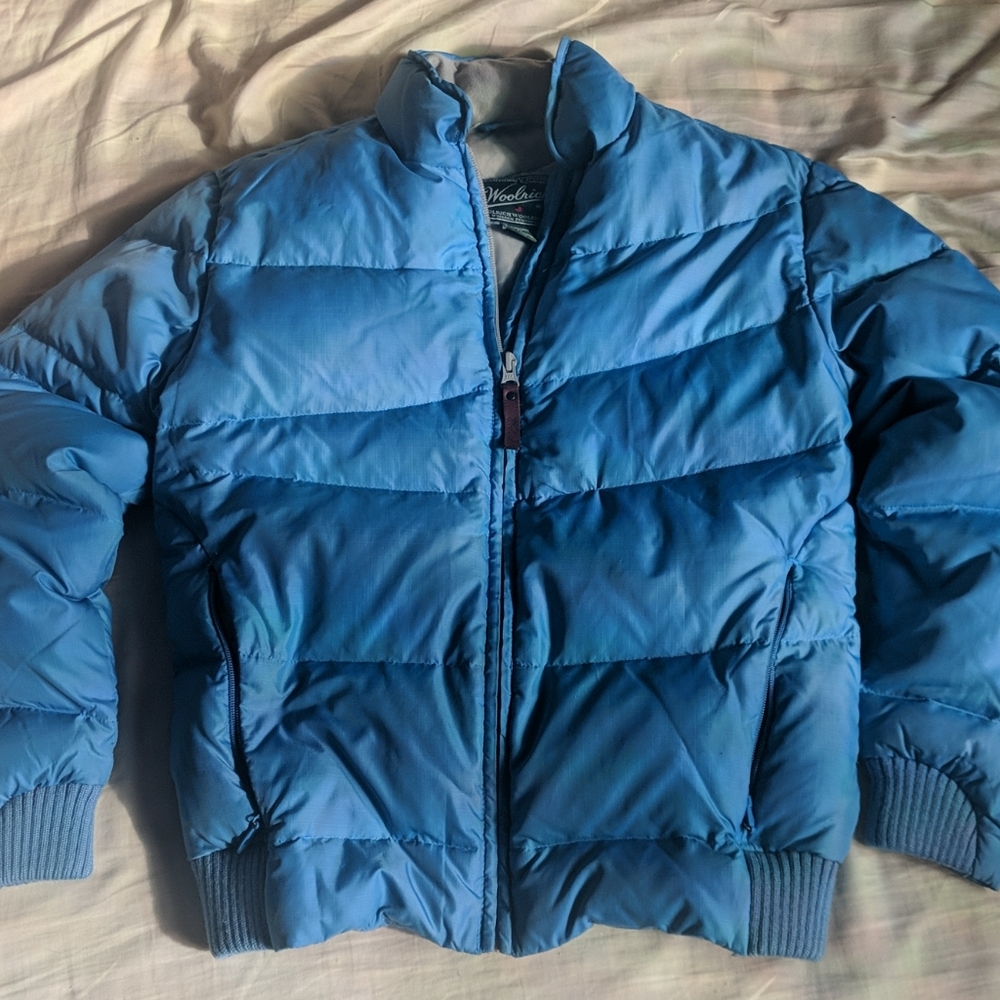 Blue Down Puffer Jacket